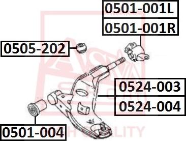 ASVA 0524-003 - Track Control Arm autospares.lv