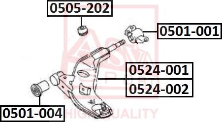 ASVA 0524-001 - Track Control Arm autospares.lv