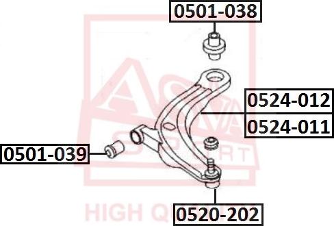 ASVA 0524-011 - Track Control Arm autospares.lv