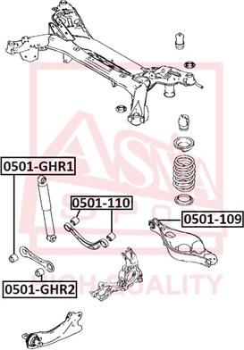 ASVA 0501-109 - Bush of Control / Trailing Arm autospares.lv