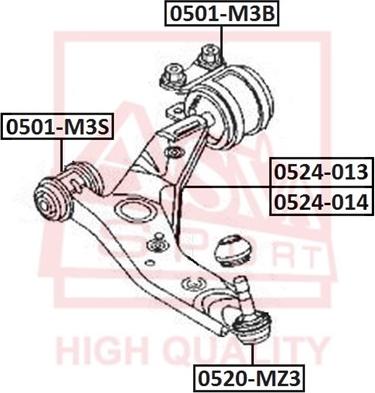 ASVA 0524-013 - Track Control Arm autospares.lv