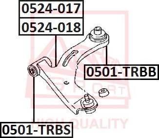 ASVA 0524-018 - Track Control Arm autospares.lv