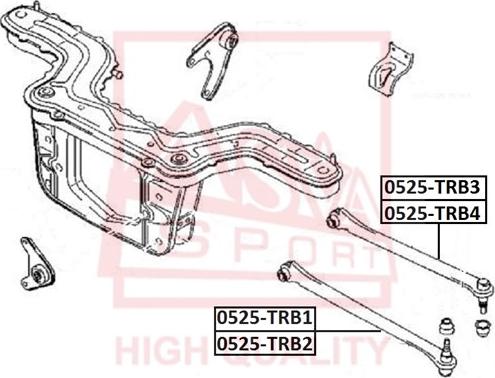 ASVA 0525-TRB2 - Track Control Arm autospares.lv