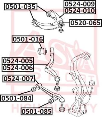 ASVA 0524-006 - Track Control Arm autospares.lv