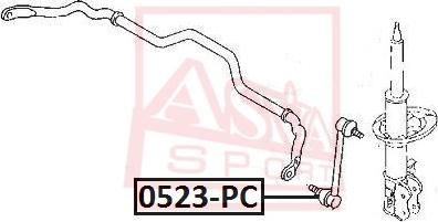 ASVA 0523-PC - Rod / Strut, stabiliser autospares.lv