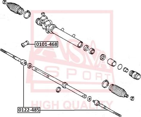 ASVA 0101-468 - Bush of Control / Trailing Arm autospares.lv