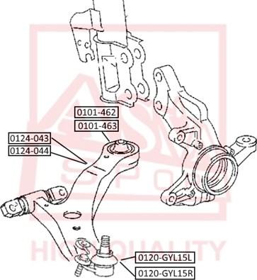 ASVA 0124-044 - Track Control Arm autospares.lv