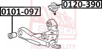 ASVA 0120-390 - Ball Joint autospares.lv