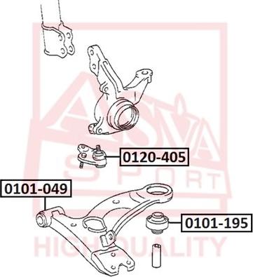 ASVA 0101-049 - Bush of Control / Trailing Arm autospares.lv