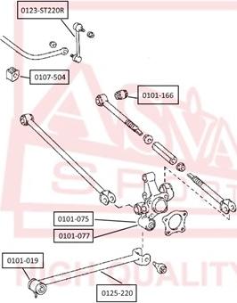 ASVA 0101-166 - Bush of Control / Trailing Arm autospares.lv