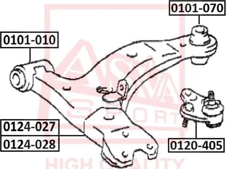 ASVA 0101-070 - Bush of Control / Trailing Arm autospares.lv