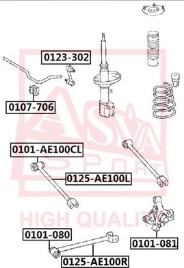 ASVA 0101-081 - Bush of Control / Trailing Arm autospares.lv