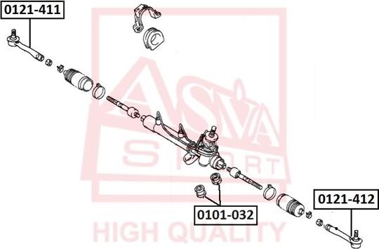 ASVA 0121-411 - Tie Rod End autospares.lv