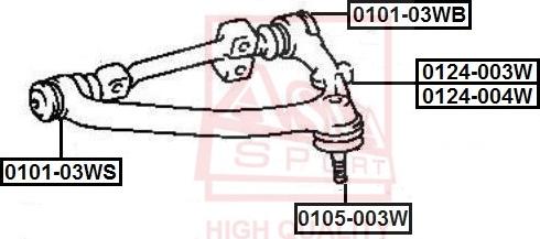 ASVA 0101-03WB - Bush of Control / Trailing Arm autospares.lv