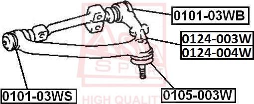 ASVA 0101-03WS - Bush of Control / Trailing Arm autospares.lv