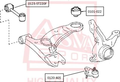 ASVA 0101-022 - Bush of Control / Trailing Arm autospares.lv