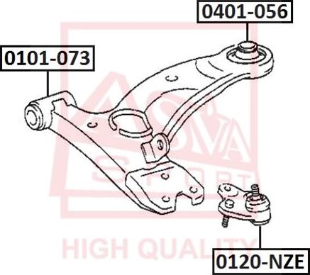 ASVA 0401-056 - Bush of Control / Trailing Arm autospares.lv