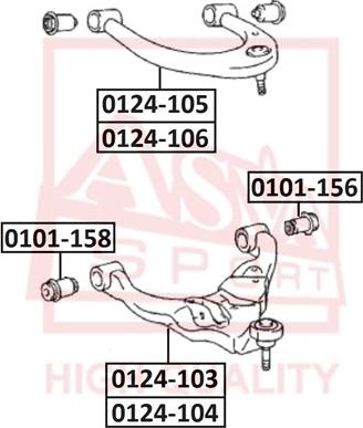 ASVA 0124-106 - Track Control Arm autospares.lv