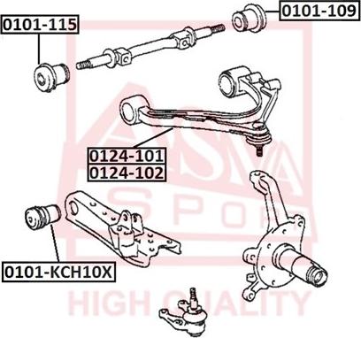 ASVA 0101-109 - Bush of Control / Trailing Arm autospares.lv