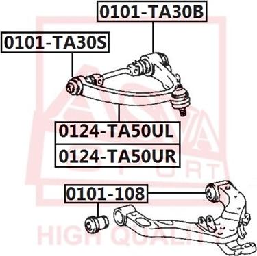 ASVA 0124-TA50UL - Track Control Arm autospares.lv