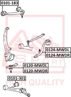 ASVA 0101-183 - Bush of Control / Trailing Arm autospares.lv