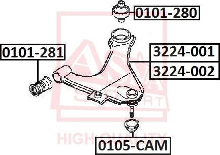 ASVA 3224-001 - Track Control Arm autospares.lv