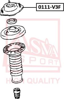 ASVA 0111-V3F - Top Strut Mounting autospares.lv