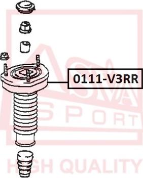 ASVA 0111-V3RR - Top Strut Mounting autospares.lv