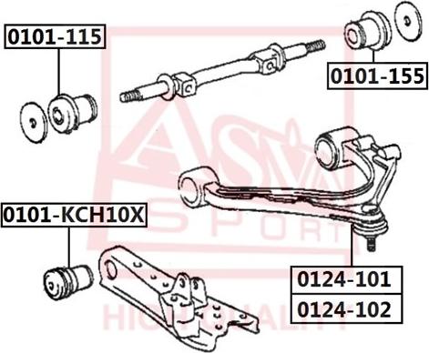 ASVA 0124-102 - Track Control Arm autospares.lv