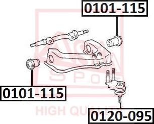 ASVA 0120-095 - Ball Joint autospares.lv