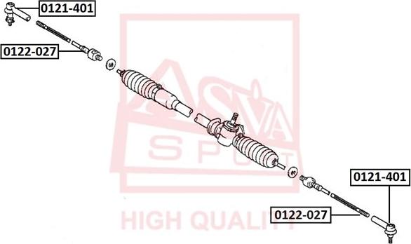 ASVA 0121-401 - Tie Rod End autospares.lv