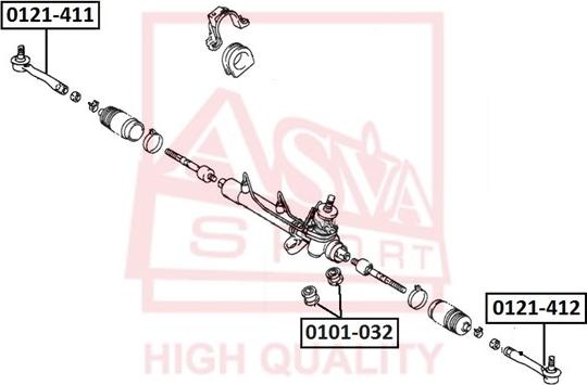 ASVA 0121-412 - Tie Rod End autospares.lv