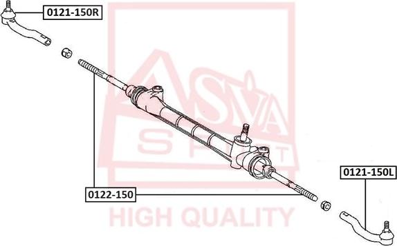 ASVA 0121-150L - Tie Rod End autospares.lv