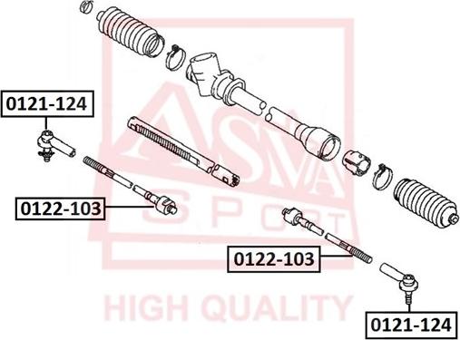 ASVA 0121-124 - Tie Rod End autospares.lv