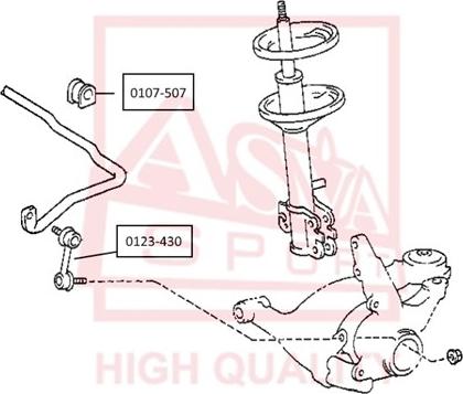 ASVA 0123-430 - Rod / Strut, stabiliser autospares.lv