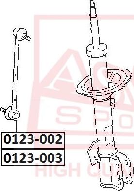 ASVA 0123-002 - Rod / Strut, stabiliser autospares.lv