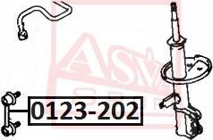 ASVA 0123-202 - Rod / Strut, stabiliser autospares.lv