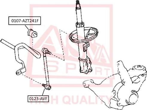 ASVA 0123-AVF - Rod / Strut, stabiliser autospares.lv