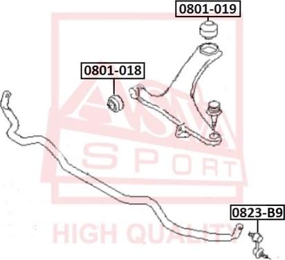 ASVA 0801-018 - Bush of Control / Trailing Arm autospares.lv