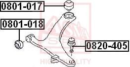 ASVA 0801-017 - Bush of Control / Trailing Arm autospares.lv