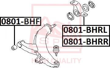 ASVA 0801-BHRL - Bush of Control / Trailing Arm autospares.lv