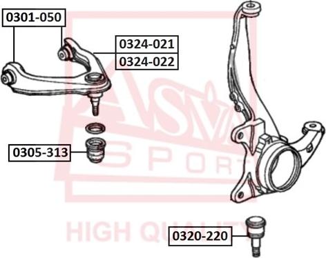 ASVA 0324-022 - Track Control Arm autospares.lv