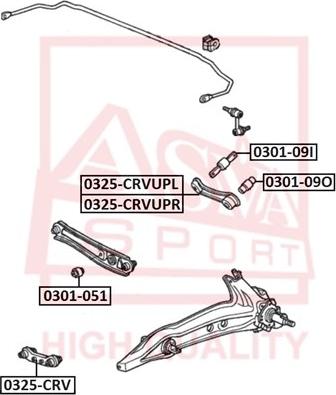 ASVA 0301-051 - Bush of Control / Trailing Arm autospares.lv