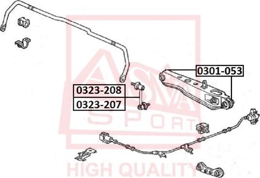 ASVA 0323-207 - Rod / Strut, stabiliser autospares.lv