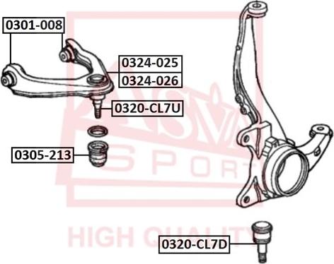 ASVA 0324-026 - Track Control Arm autospares.lv