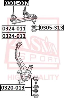 ASVA 0324-012 - Track Control Arm autospares.lv