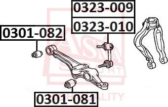 ASVA 0301-081 - Bush of Control / Trailing Arm autospares.lv