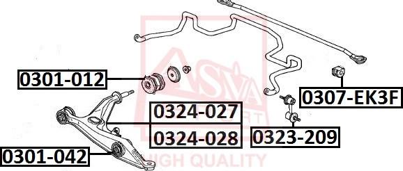 ASVA 0324-027 - Track Control Arm autospares.lv