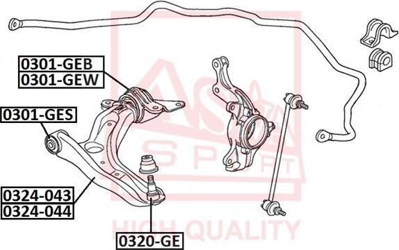 ASVA 0324-044 - Track Control Arm autospares.lv