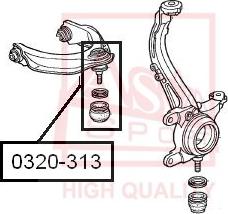 ASVA 0320-313 - Ball Joint autospares.lv